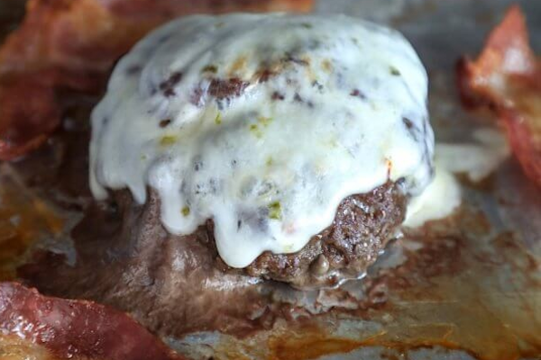 Beef Burger with Blue Cheese Dressing